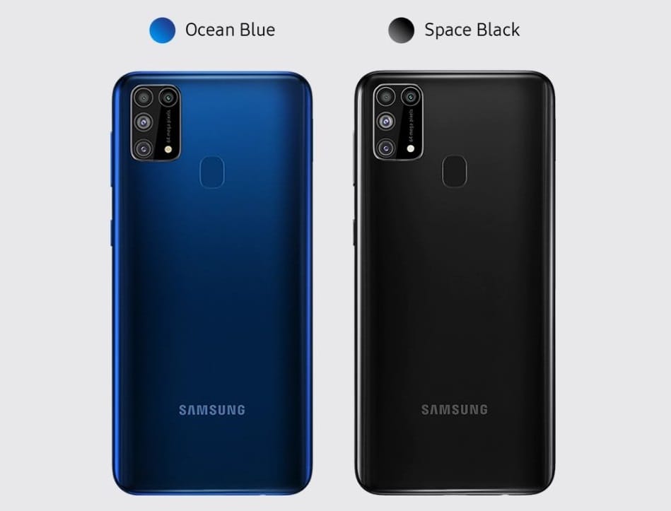 Render oficial de los colores del Samsung Galaxy M31.