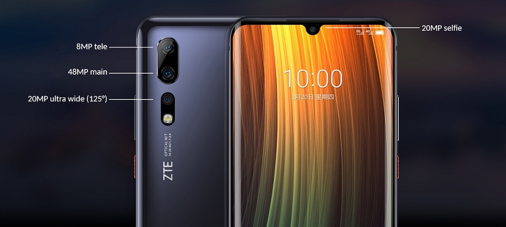 Infografía oficial de las características fotográficas del ZTE Axon 10s Pro.