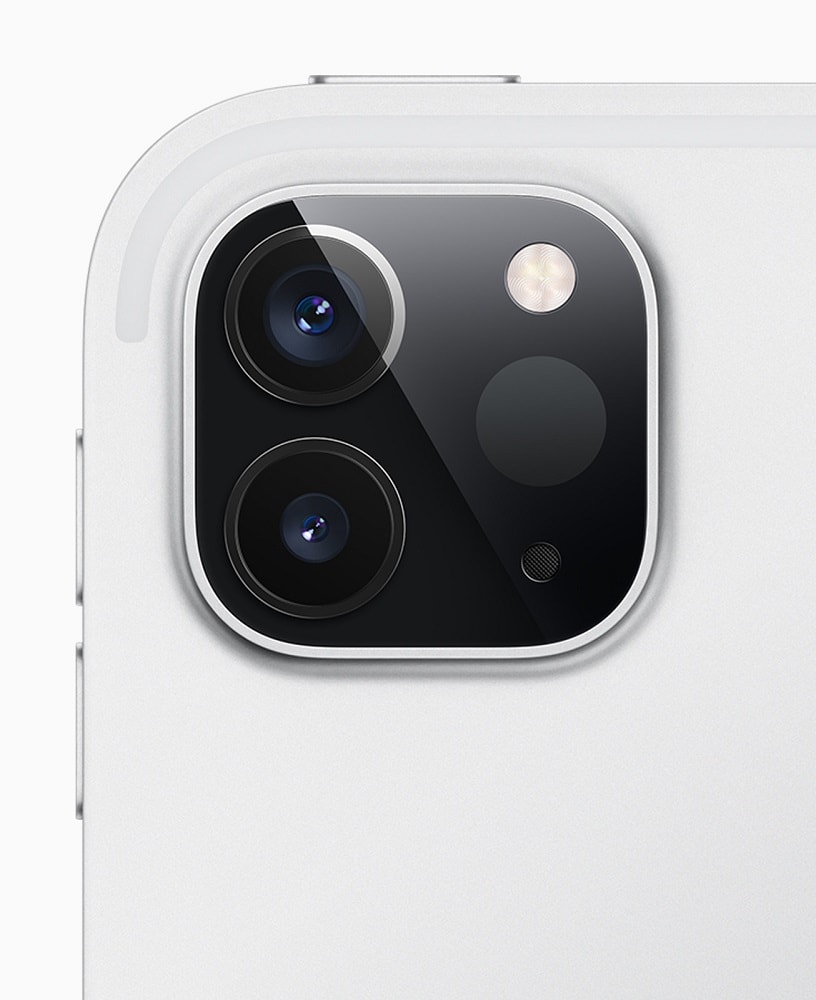 Render oficial de la cámara posterior dual de la Apple iPad Pro 2020.
