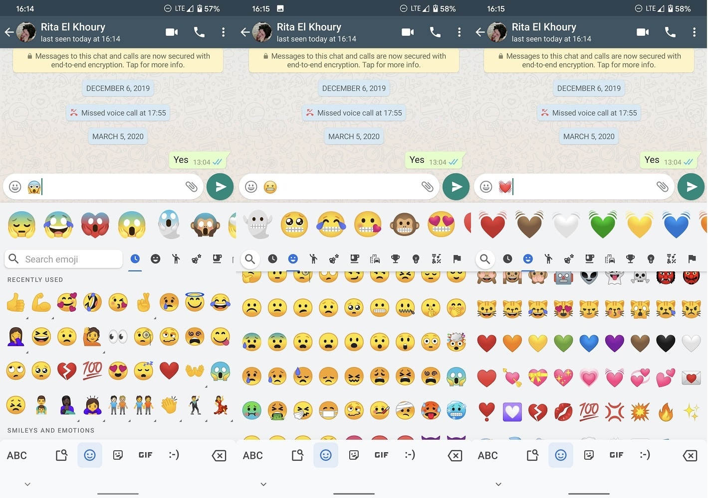 Capturas de pantalla de cómo se ve la interfaz de Emoji Kitchen.