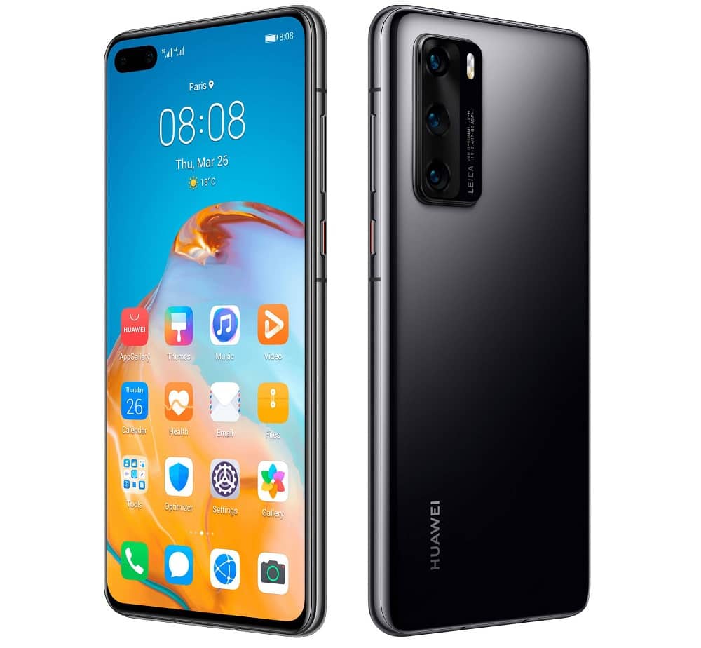 Imagen filtrada por Evan Blass del diseño frontal y dorsal del Huawei P40.