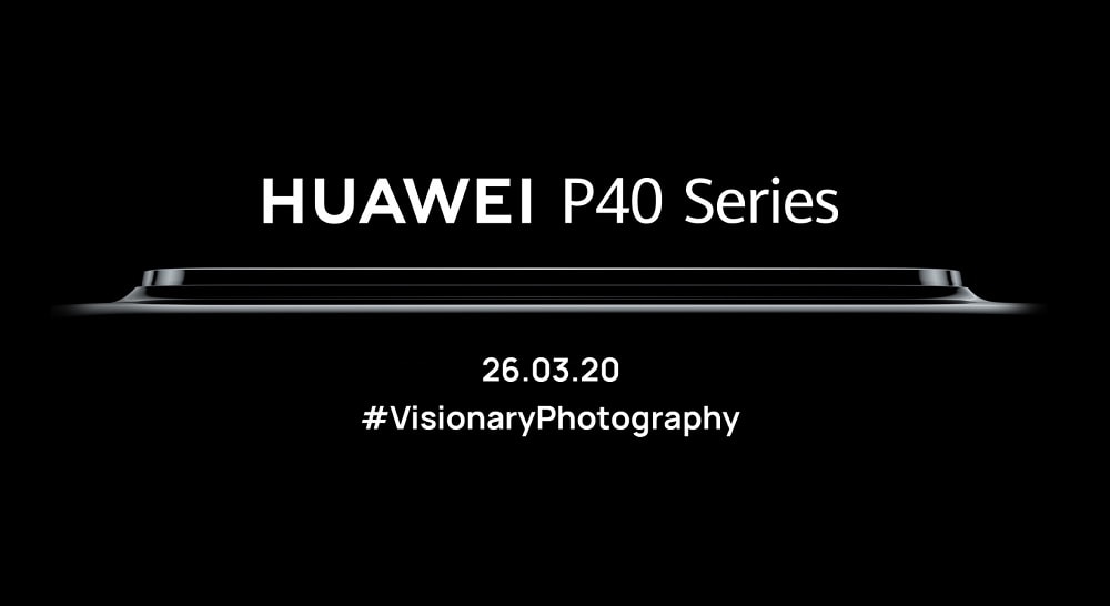 Teaser oficial de la Huawei P40 Series revelando parcialmente su diseño.