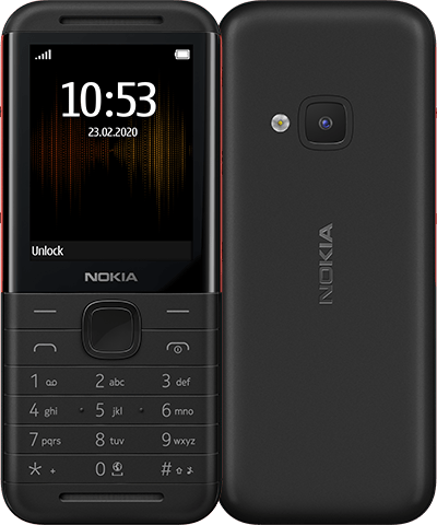 Render oficial del diseño frontal y dorsal del Nokia 5310.