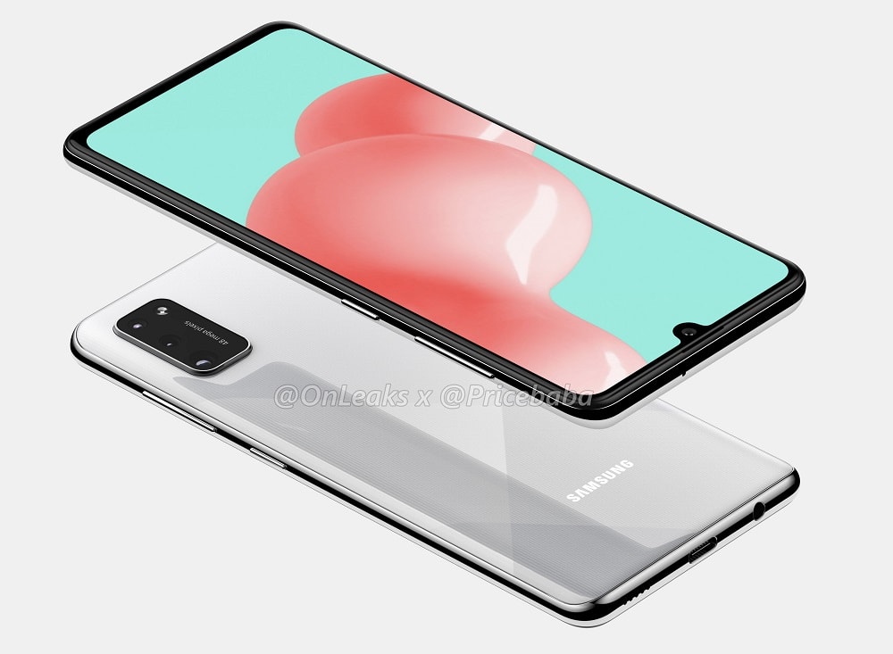Render 3D que revela el diseño del Samsung Galaxy A4.