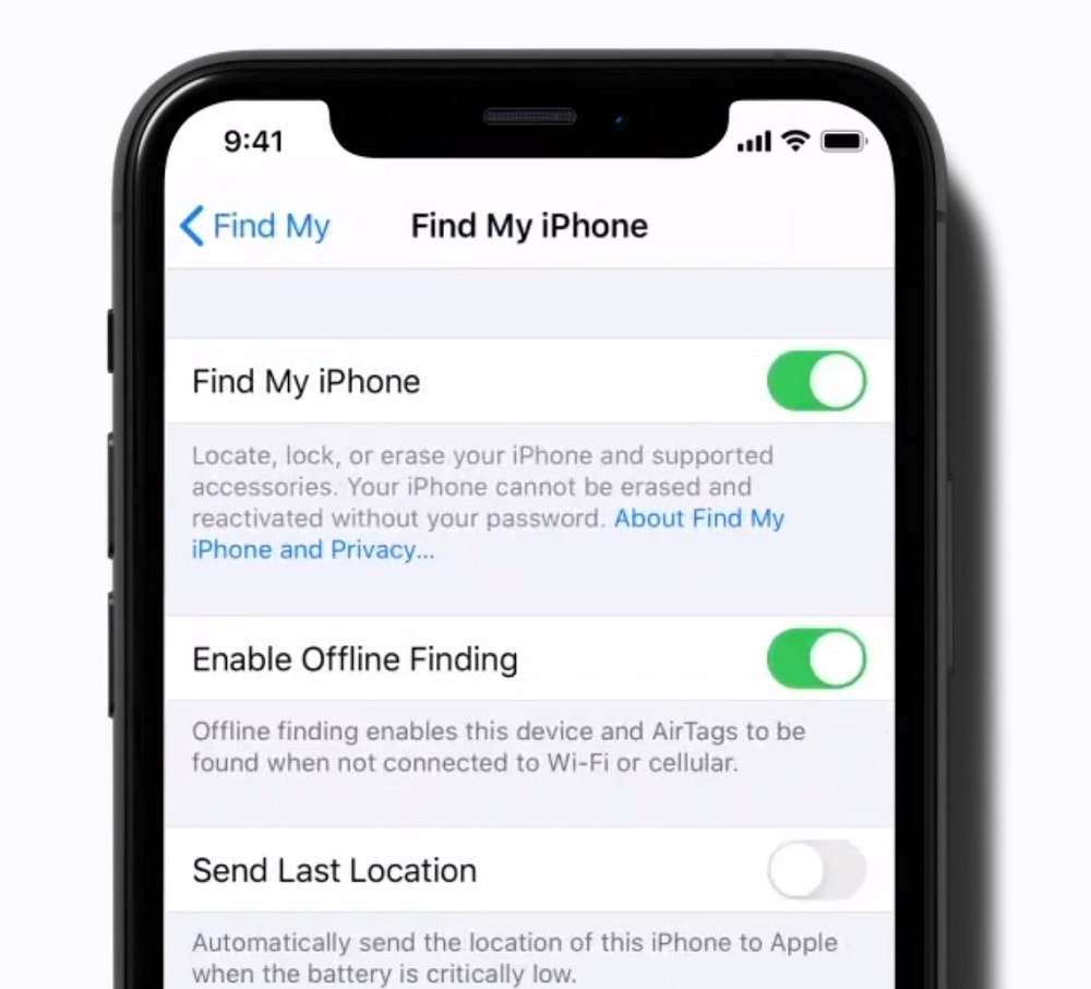 Captura de pantalla de un video de Apple mencionando los AirTags.