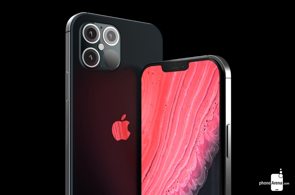 Diseño rumoreado frontal y dorsal del iPhone 12 Pro.