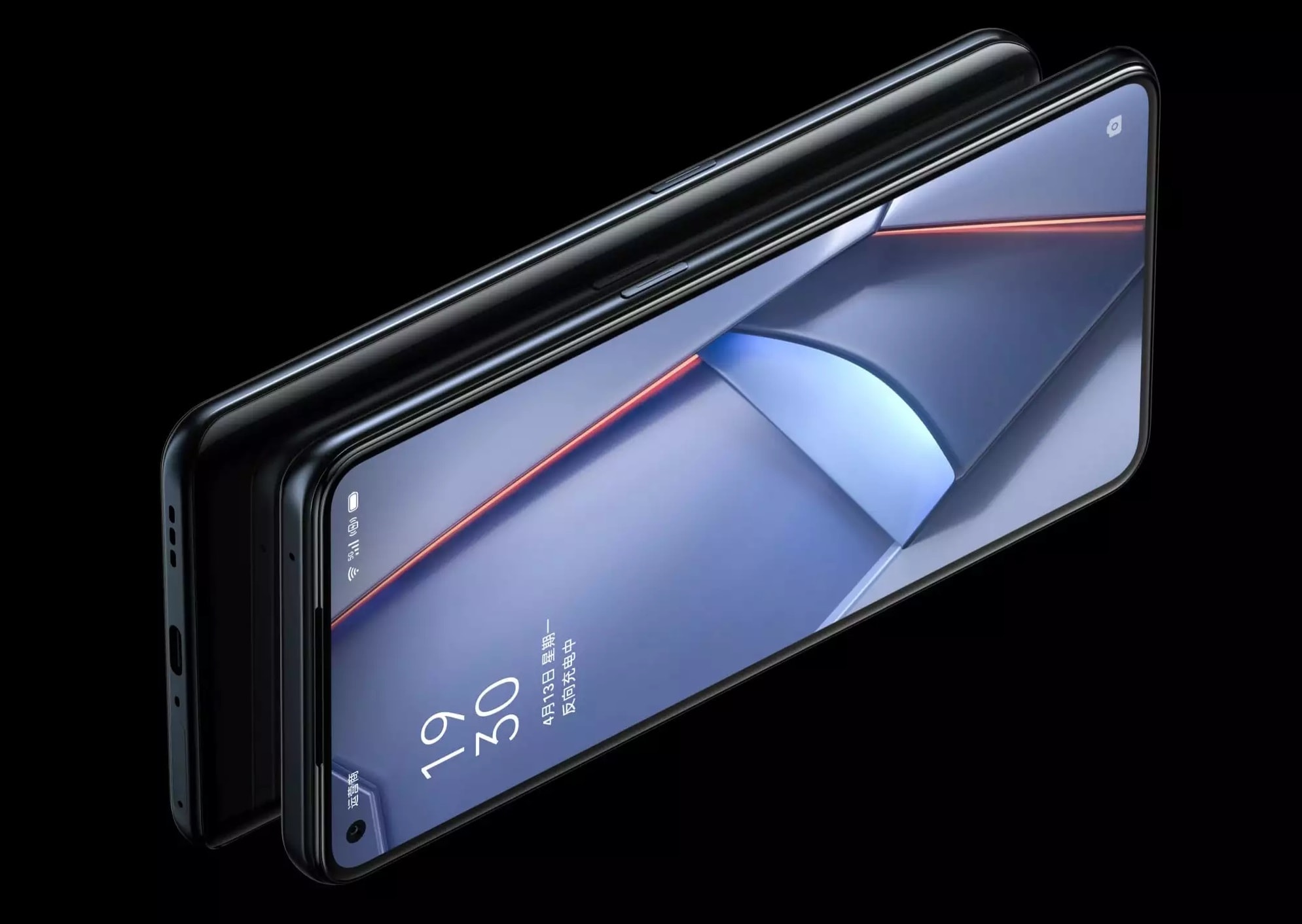Render oficial del diseño del OPPO Ace 2 sin puerto de audio estándar de 3,5mm.