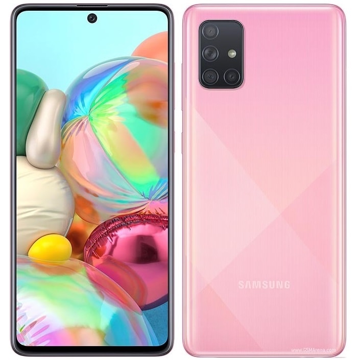 Render filtrado por Evan Blass del Samsung Galaxy A71 5G color rosa.