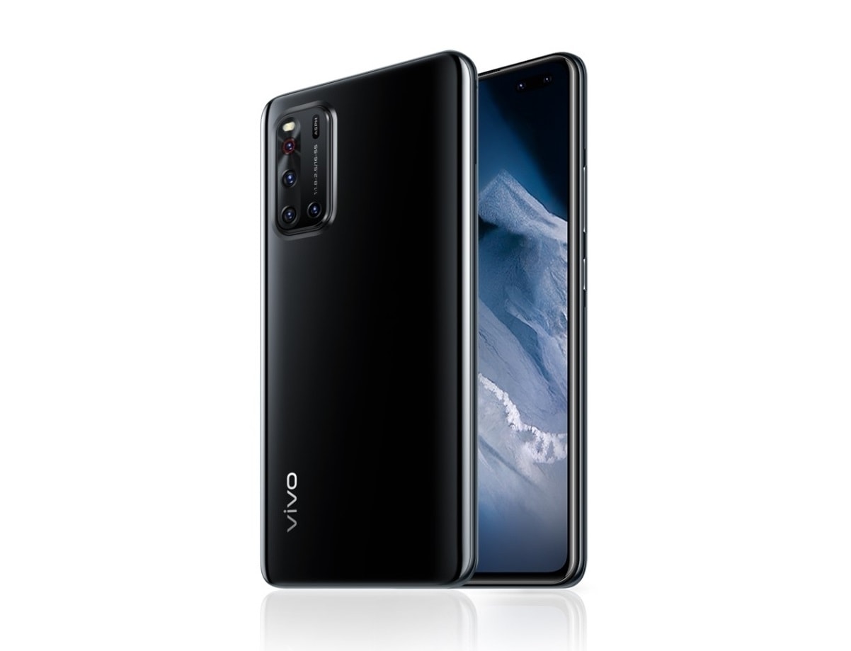 Render oficial del diseño frontal y dorsal del Vivo V19.