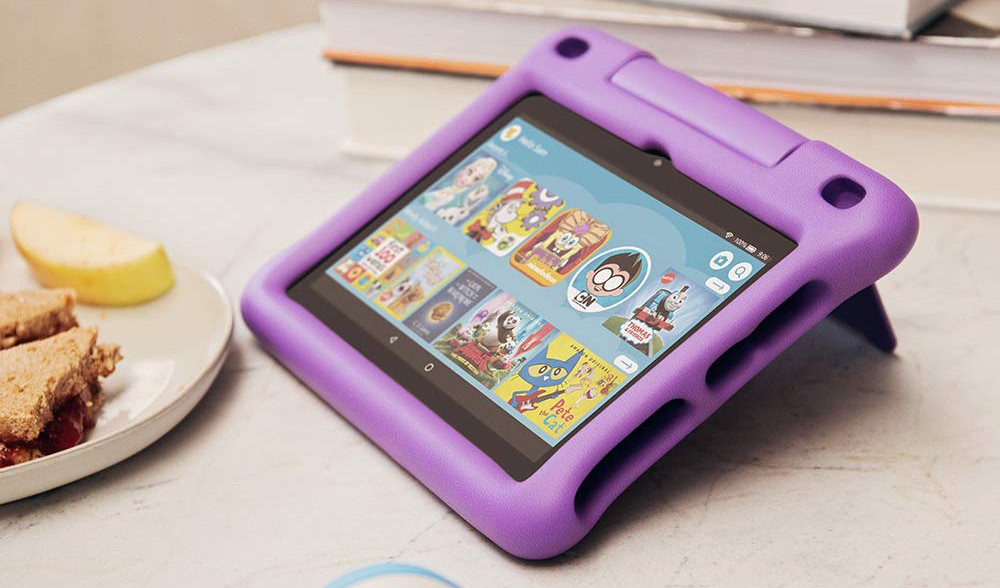 Render publicitario de la Amazon Fire HD 8 Kids Edition.
