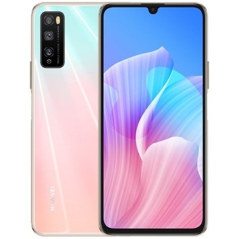 Render filtrado del diseño frontal y dorsal del Huawei Enjoy Z 5G.