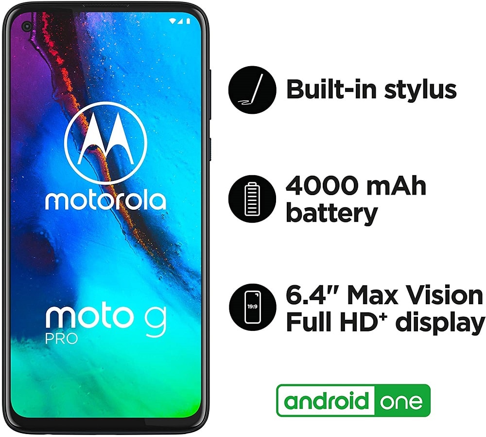 Infografía oficial del Motorola Moto G Pro con sus características destacadas.