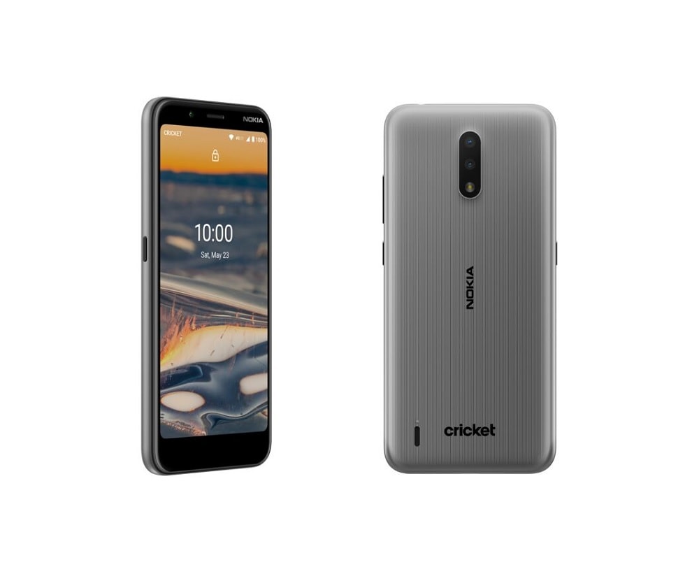 Render oficial del diseño frontal y dorsal del Nokia C2 Tennen.