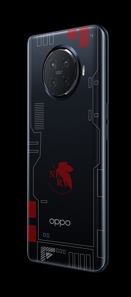 Render filtrado del diseño dorsal del OPPO Ace2 EVA Limited Edition.