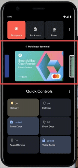 Captura de pantalla filtrada del nuevo Power Menu de Android 11.