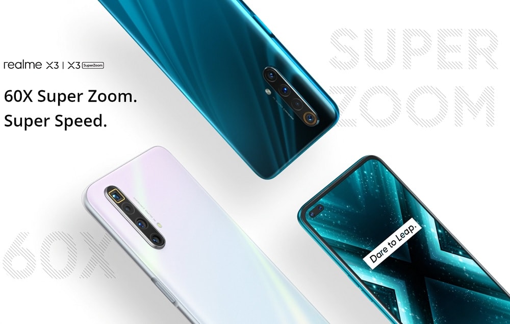 Render promocional del anuncio del OPPO Realme X3 y Realme X3 SuperZoom.