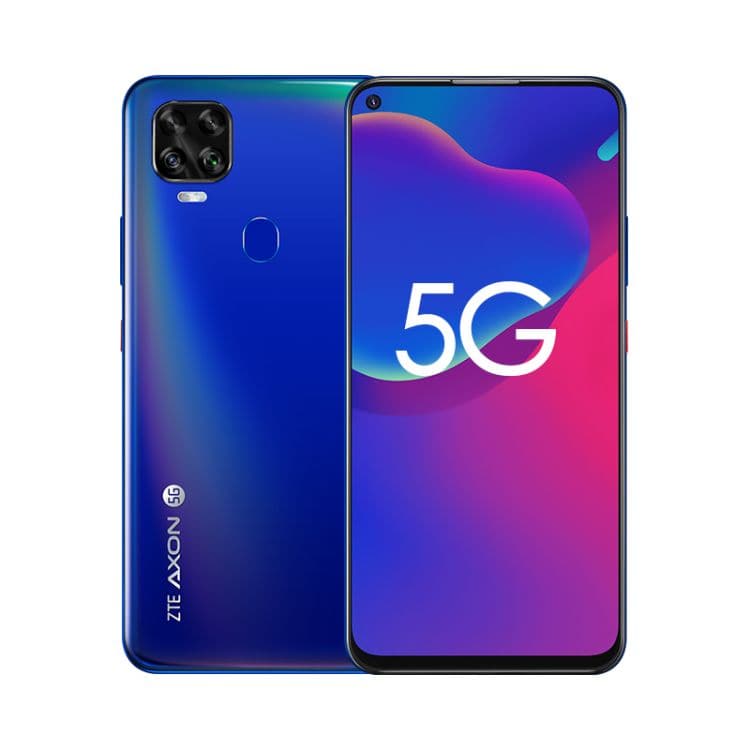 Render oficial del diseño frontal y dorsal del ZTE Axon 11 SE 5G.