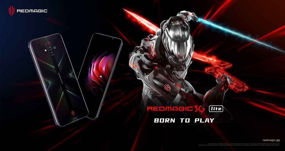 Render promocional del ZTE Nubia Red Magic 5G Lite.