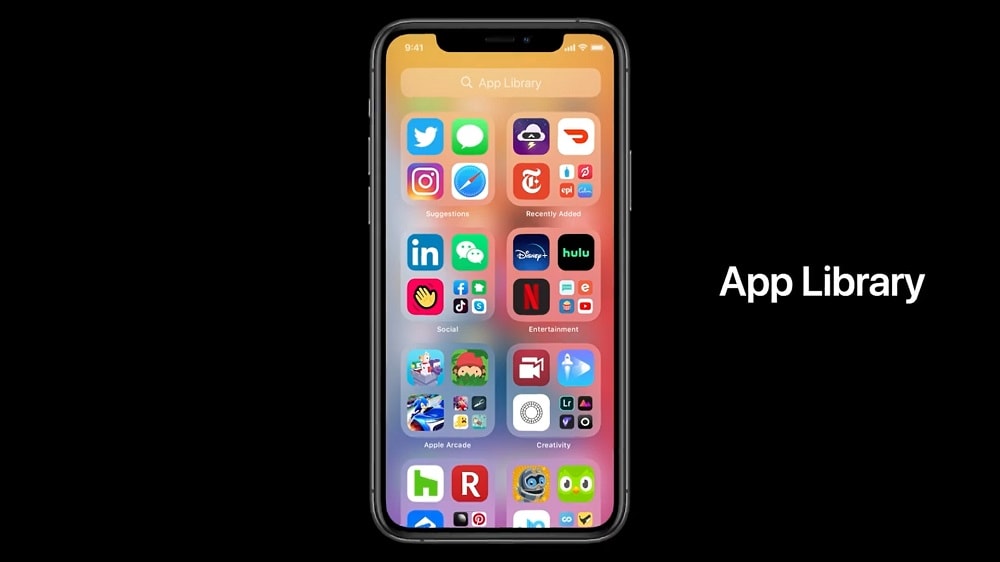 Render de la nueva función App Library para nuclear apps.