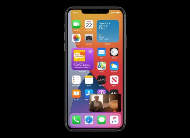 Render oficial de la función Picture-in-Picture que trae iOS 14.