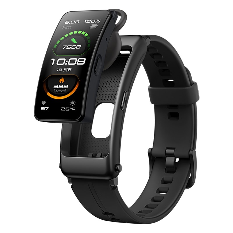 Render oficial del diseño frontal y desmontado de la Huawei TalkBand B6.