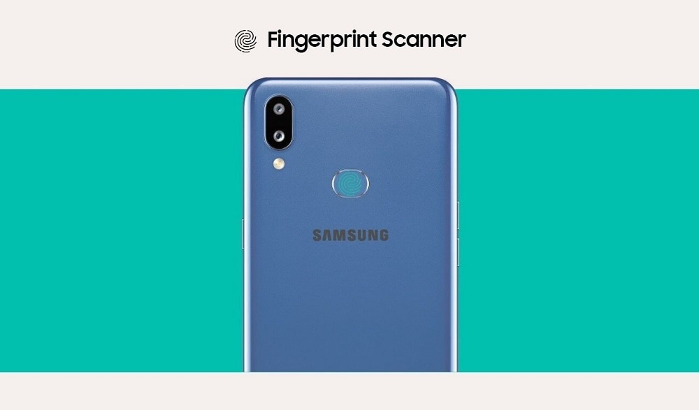Render oficial del diseño posterior del Samsung Galaxy M01s,