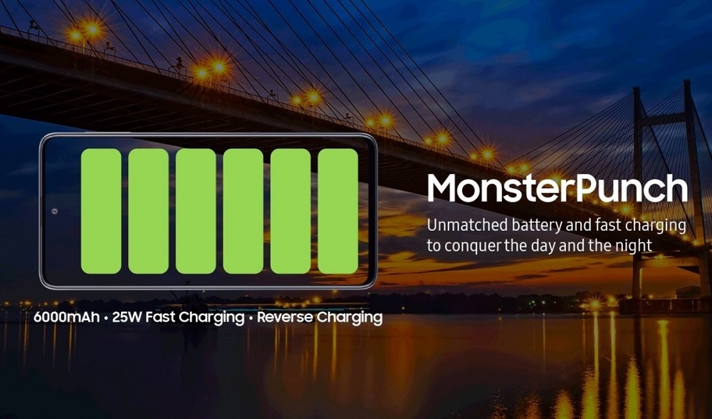 Infografía oficial de la batería del Samsung Galaxy M31s.