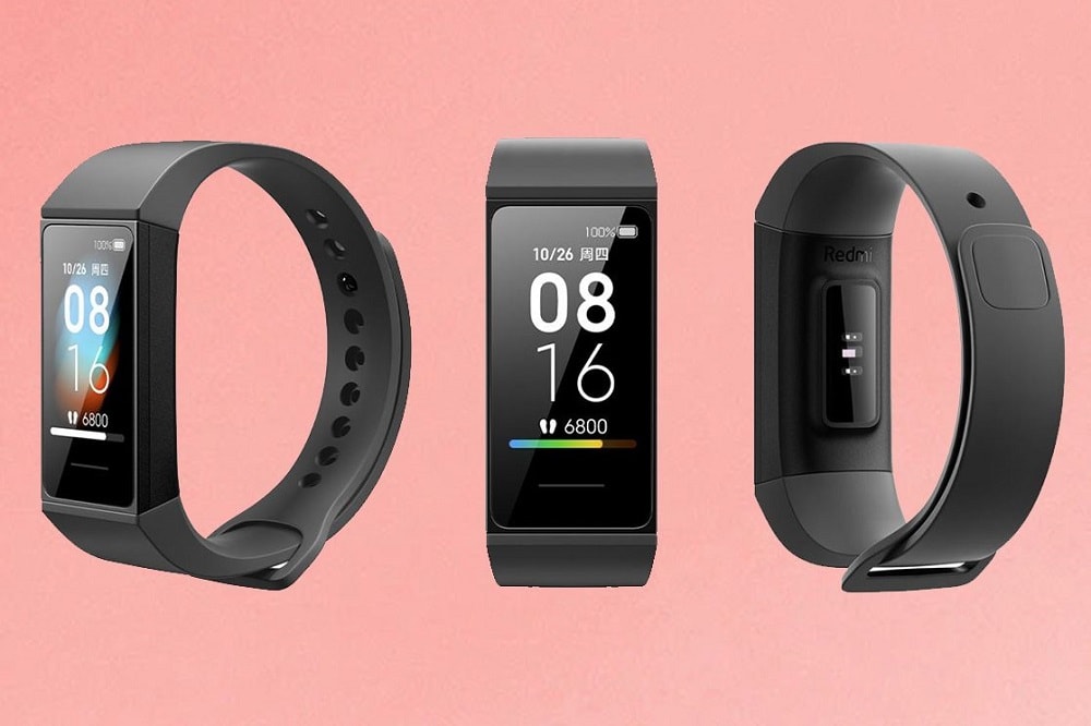 Render oficial del diseño frontal y dorsal de la Xiaomi Mi Band 4C.
