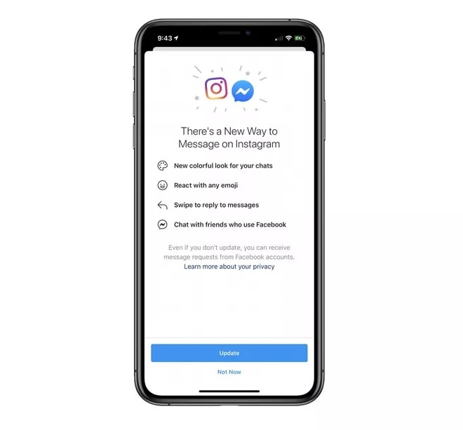 Instagram permitirá comunicarnos con usuarios de Facebook.