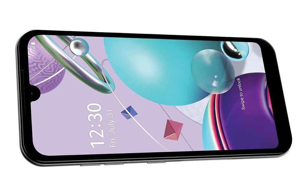 Render ilustrativo del diseño frontal y lateral del LG K31.