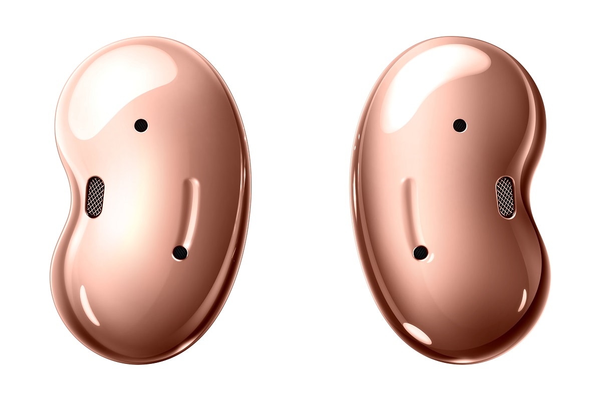 Render oficial de la cara exterior de los Samsung Galaxy Buds Live.