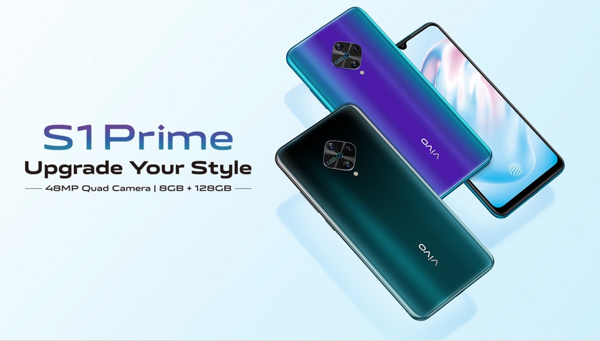 Render promocional del Vivo S1 Prime en dos colores diferentes.