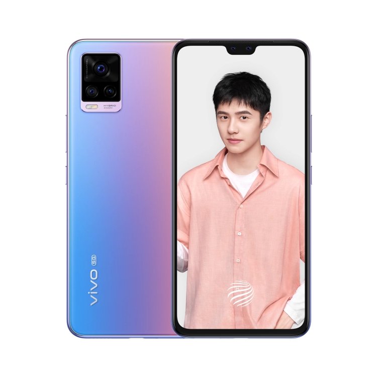 Render oficial del diseño frontal y dorsal del Vivo S7.