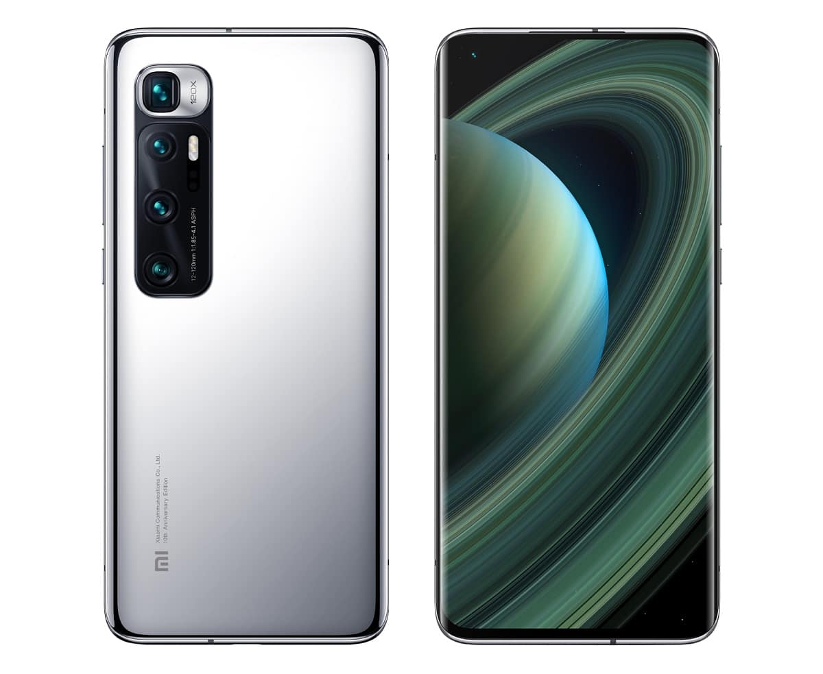 Render oficial del diseño frontal y dorsal del Xiaomi Mi 10 Ultra.
