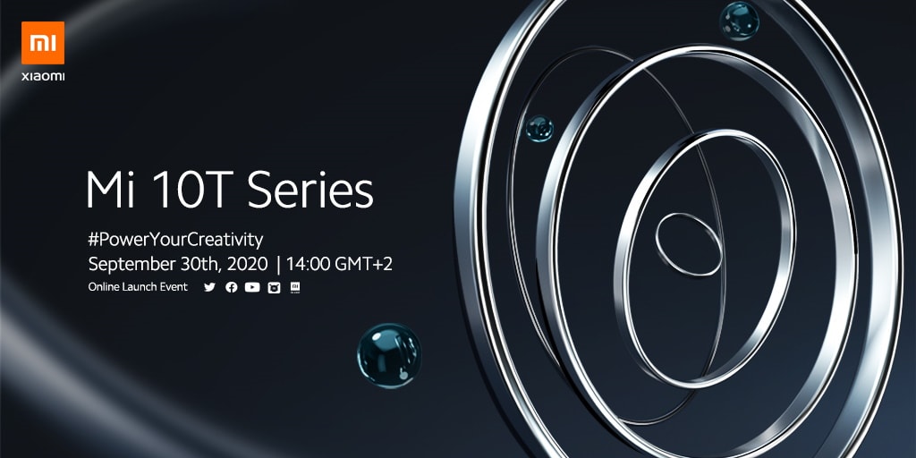 Invitación al evento de presentación de la Xiaomi Mi 10T Series.