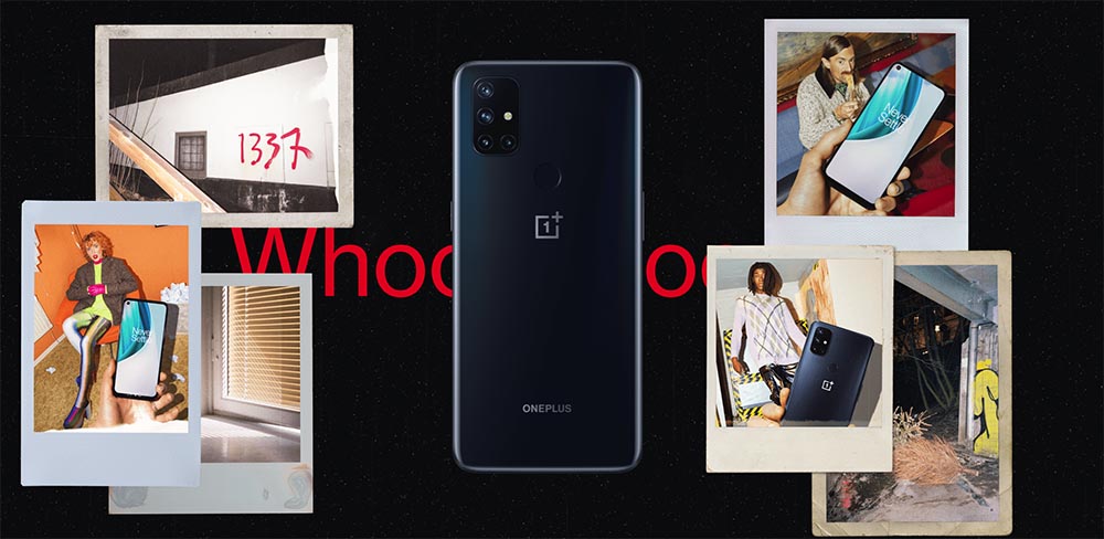 Render promocional del diseño dorsal del OnePlus Nord N10 5G.