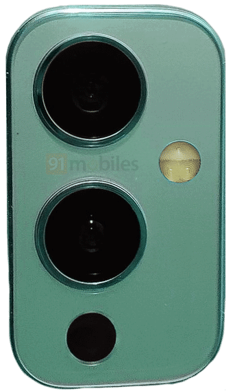 Render filtrado por 91 Mobiles sobre el diseño de la cámara dorsal del OnePlus 9.