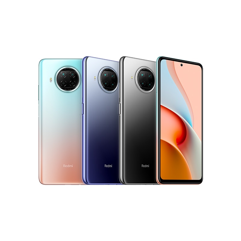 Render oficial del diseño frontal y dorsal del Xiaomi Redmi Note 9 Pro 5G.