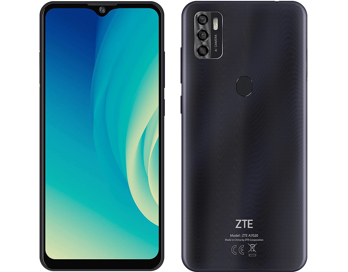 Custodia ZTE Blade A7s 2020 In Silicone Morbido TPU, Nero Effetto Marmo, Antiurto E Antigraffio