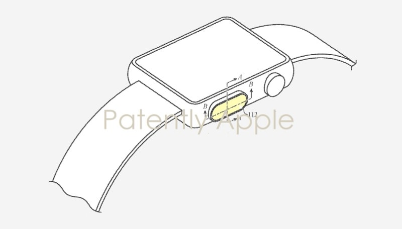 Patente de Apple Watch con lector de huellas dactilares lateral.