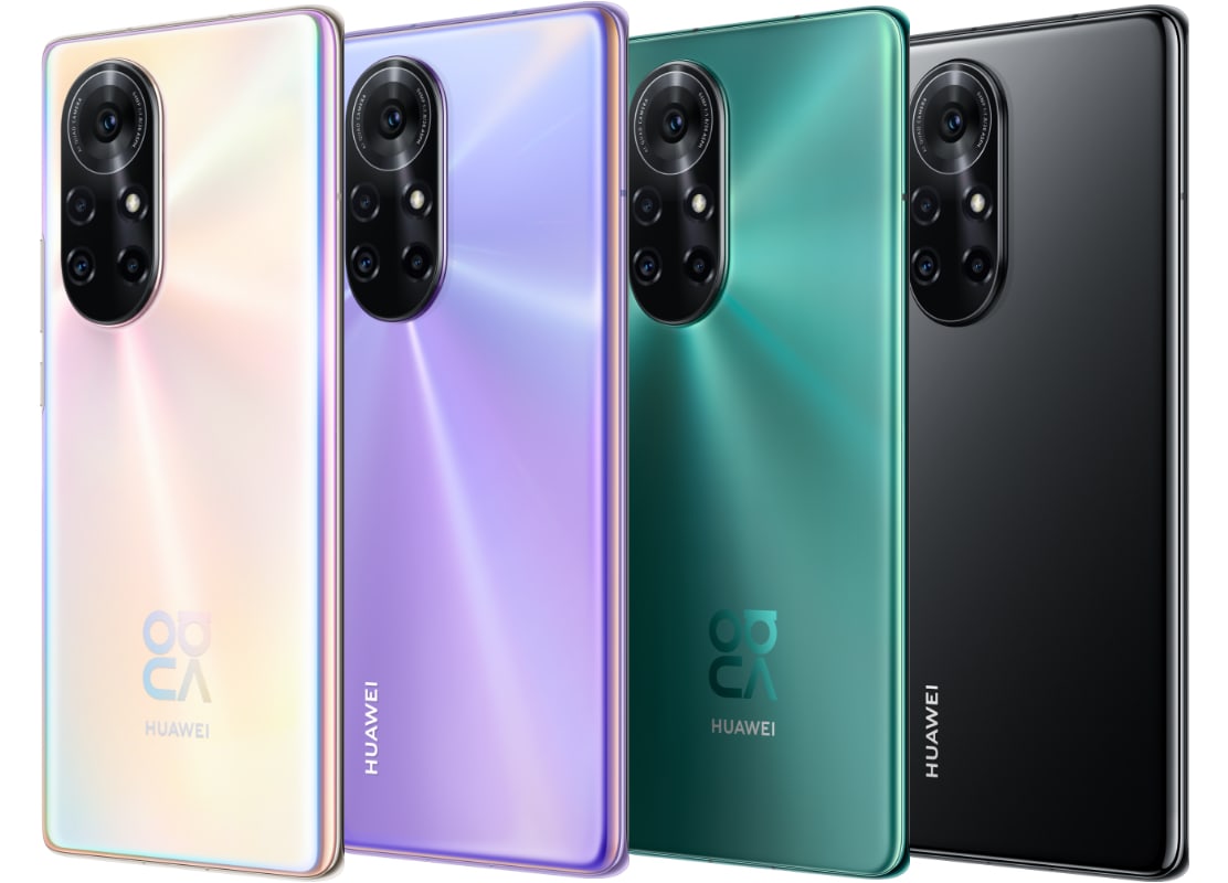 Render oficial de todos los colores de partida de los Huawei Nova 8 y Nova 8 Pro.