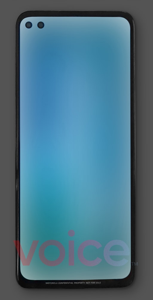 Render filtrado por Evan Blass del diseño frontal del Motorola Nio.