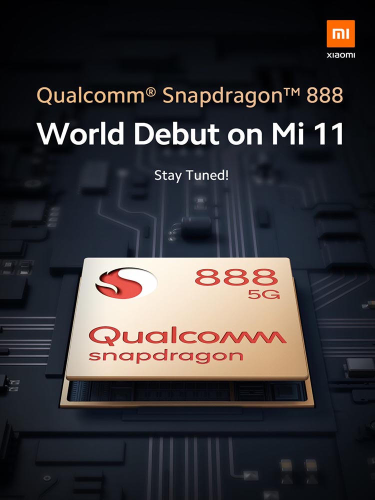 Teaser oficial de la serie Xiaomi Mi 11 que tendrá un Snapdragon 888.