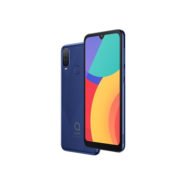 Renders oficial del diseño frontal y dorsal del Alcatel 1L 2021.