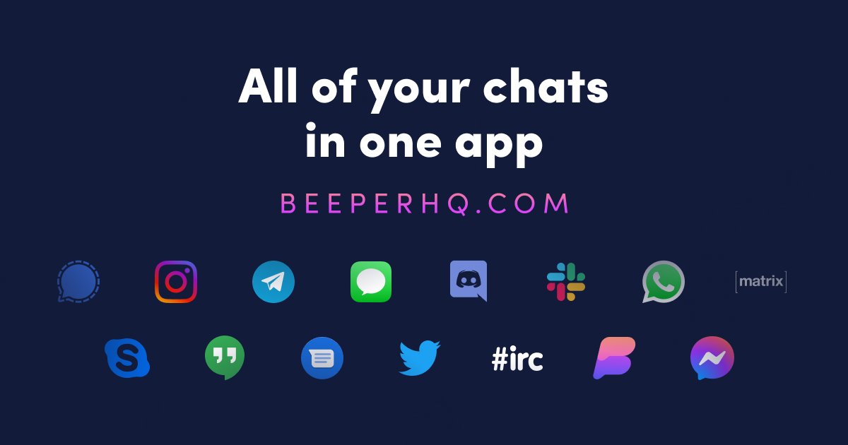 Banner publicitario oficial de Beeper, la nueva app de mensajería.