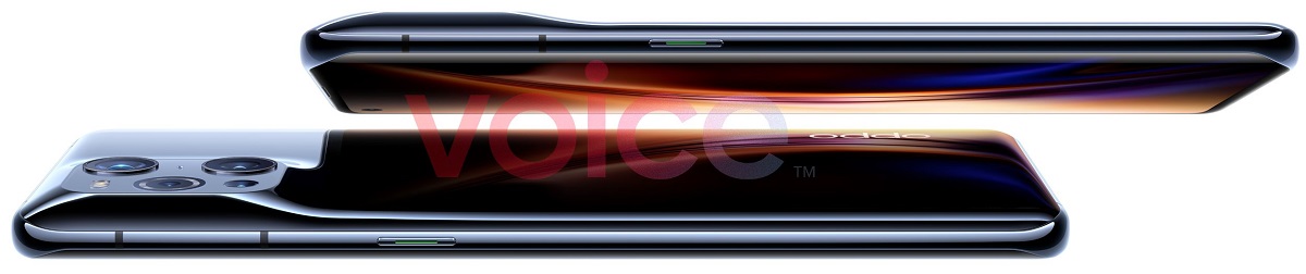 Render oficial lateral del OPPO Find X3 Pro filtrado por Evan Blass.