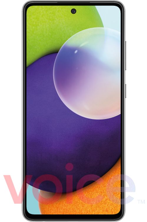 Render filtrado por Evan Blass del diseño frontal del Samsung Galaxy A72 5G.