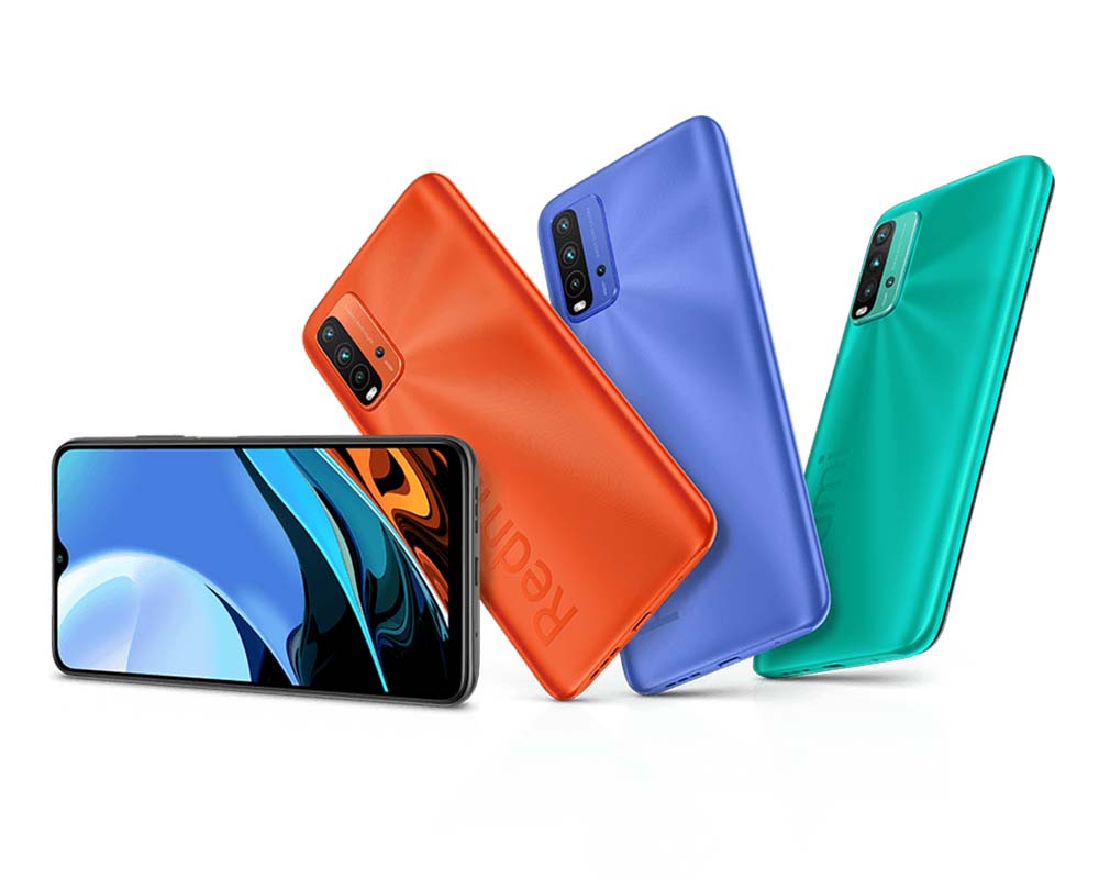 Render oficial del diseño frontal y dorsal del Xiaomi Redmi 9T.