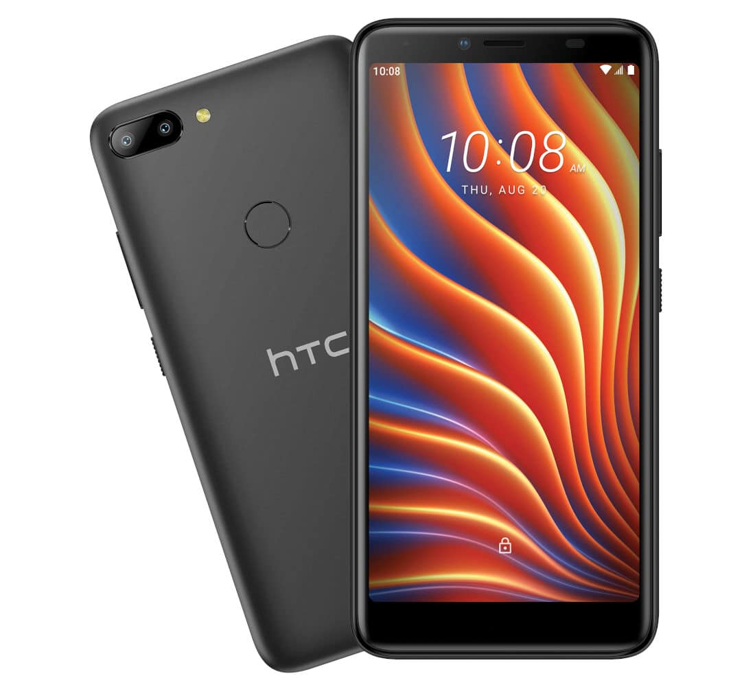 Render oficial del diseño frontal y dorsal del HTC Wildfire E Lite.