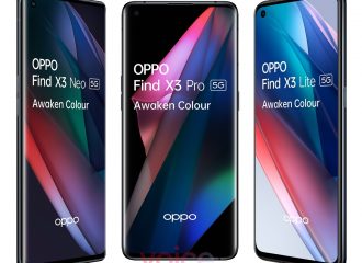 Los OPPO Find X3 Neo, X3 Pro y X3 Lite posan en renders oficiales filtrados